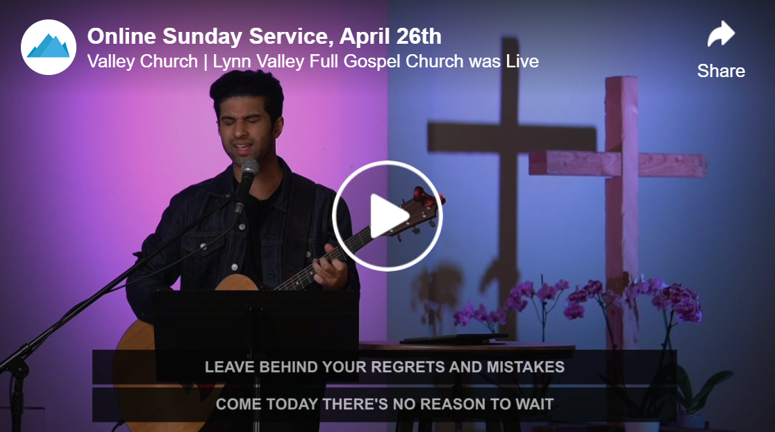 Online Sunday Service, April 26th